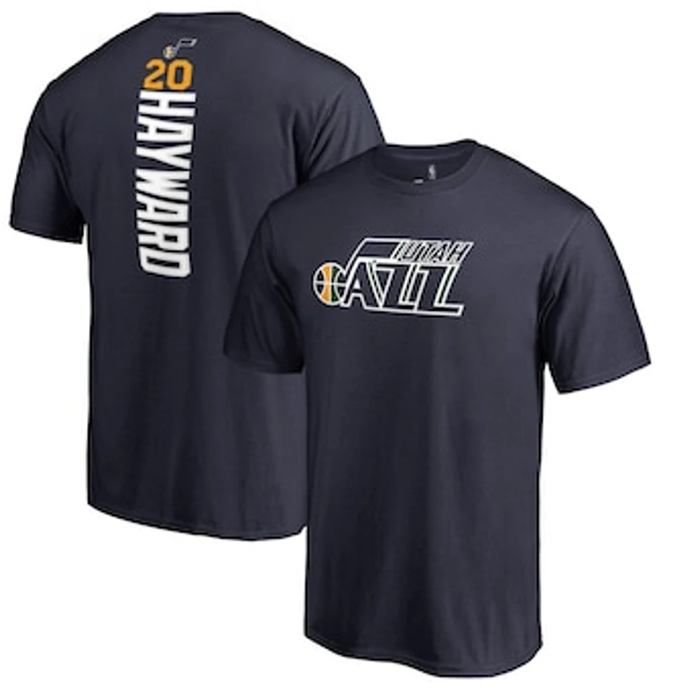 Men's Gordon Hayward Navy Utah Jazz Backer Name & Number T-Shirt