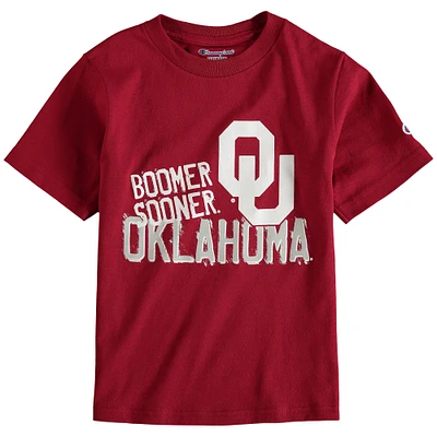 Youth Champion Crimson Oklahoma Sooners Team Chant T-Shirt