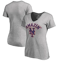 Women's Ash New York Mets Amazin Hometown T-Shirt