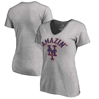 Women's Ash New York Mets Amazin Hometown T-Shirt