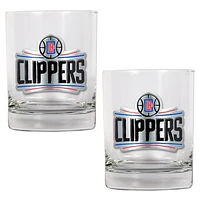 LA Clippers 10oz. Rocks Glass Set