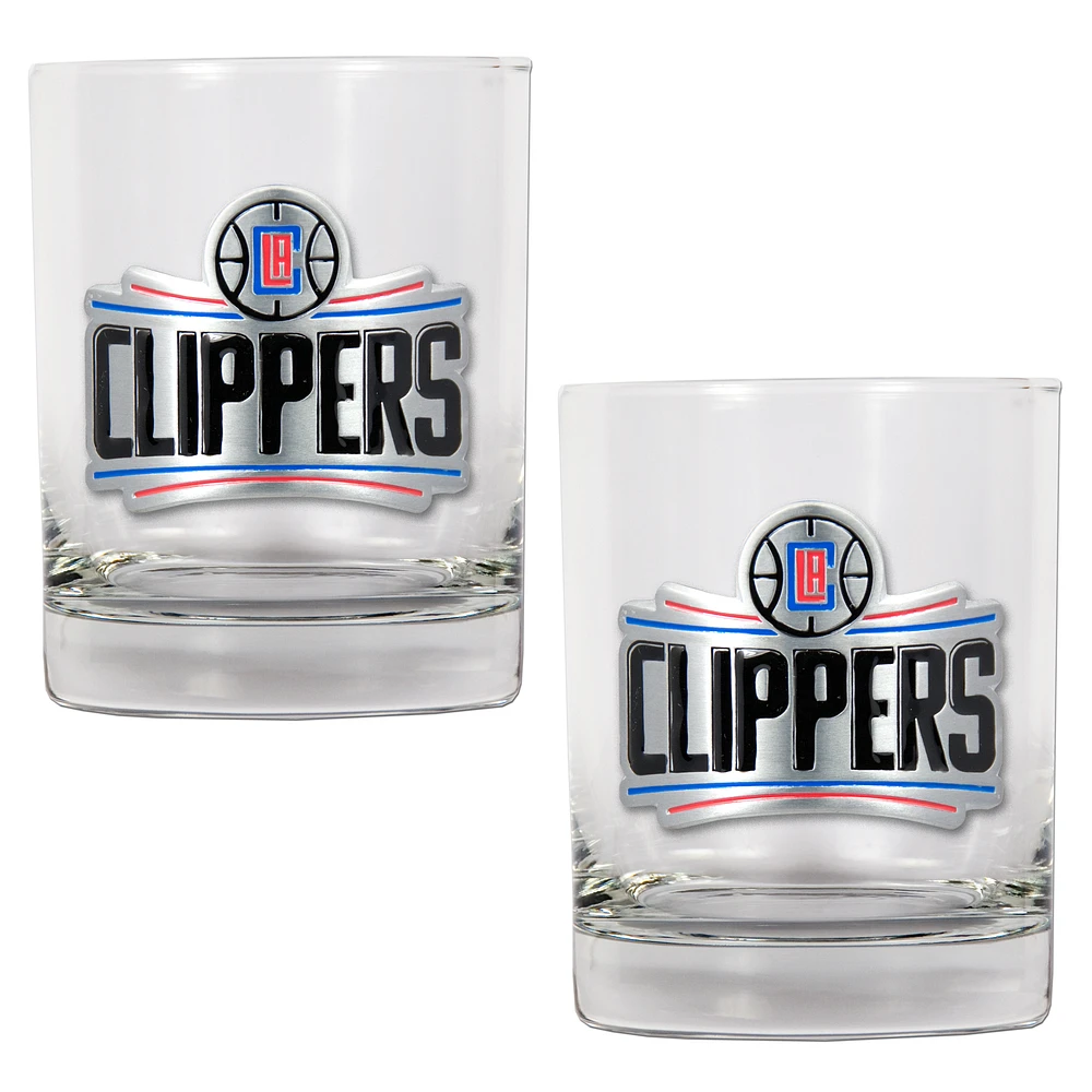 LA Clippers 10oz. Rocks Glass Set