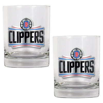 LA Clippers 10oz. Rocks Glass Set