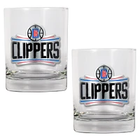 LA Clippers 10oz. Rocks Glass Set