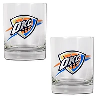 Oklahoma City Thunder 10oz. Rocks Glass Set