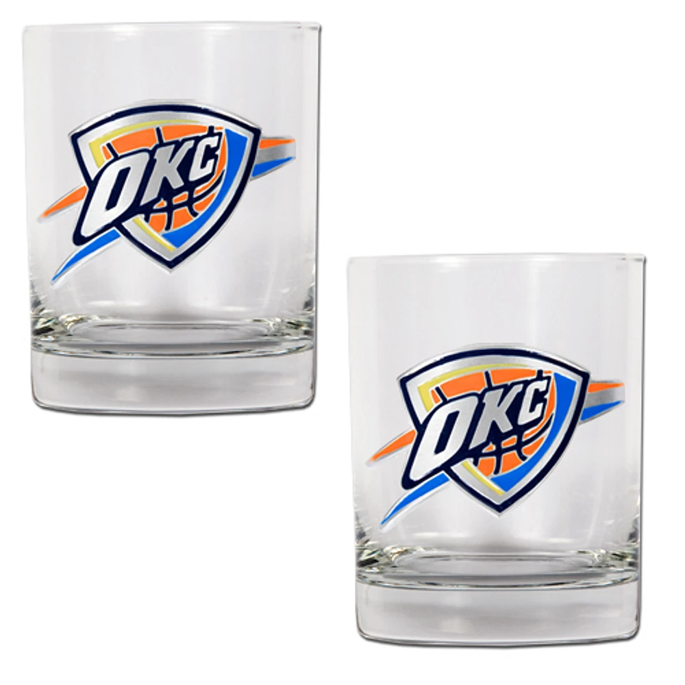 Oklahoma City Thunder 10oz. Rocks Glass Set