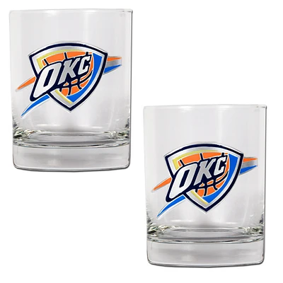 Oklahoma City Thunder 10oz. Rocks Glass Set