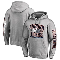 Men's Fanatics Heather Gray Auburn Tigers 2017 Sugar Bowl Bound Playbook Pullover Hoodie