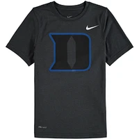 Youth Nike Anthracite Duke Blue Devils Legend Travel Performance T-Shirt