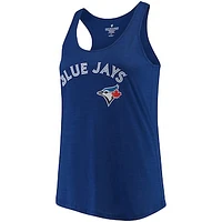 Women's Soft as a Grape Royal Toronto Blue Jays Plus Swing for the Fences Racerback Tank Top