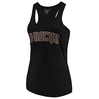 Women's Soft as a Grape Black Arizona Diamondbacks Plus Swing for the Fences Racerback Tank Top