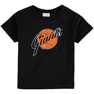 Toddler Soft As A Grape Black San Francisco Giants Cooperstown Collection Shutout T-Shirt