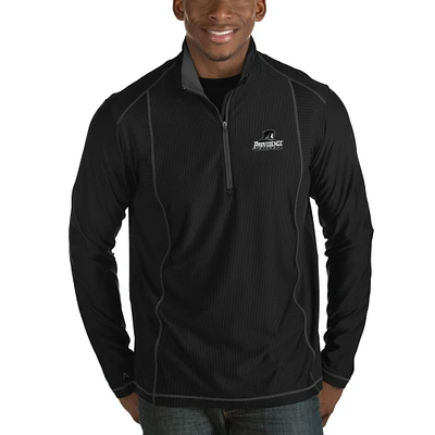 Men's Antigua Black Providence Friars Tempo 1/2-Zip Desert Dry Pullover Jacket