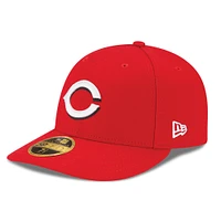 Men's New Era Red Cincinnati Reds Authentic Collection On Field Low Profile Home 59FIFTY Fitted Hat