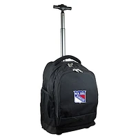 Black New York Rangers 19'' Premium Wheeled Backpack