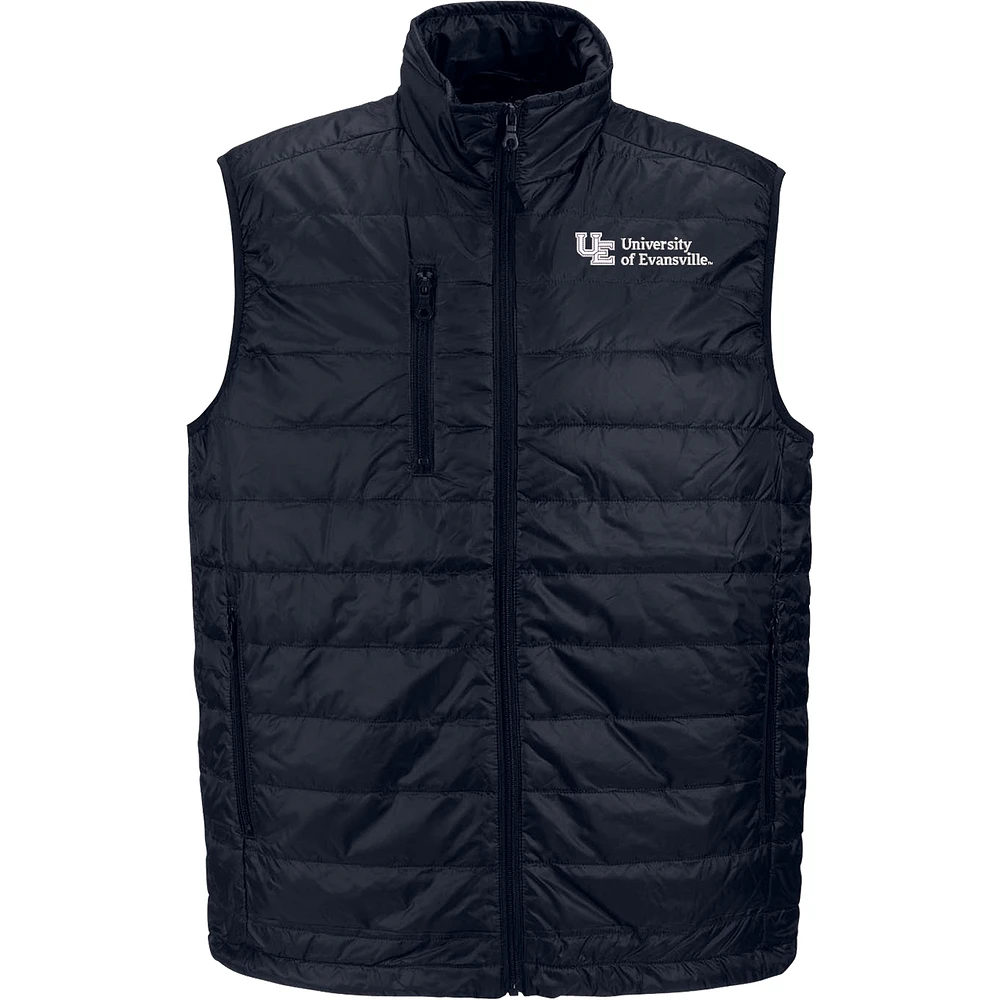 Men's Black Evansville Purple Aces Apex Compressible Quilted Vest