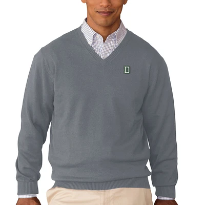 Men's Charcoal Dartmouth Big Green Clubhouse V-Neck Pullover Sweater