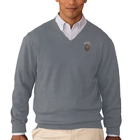 Men's Charcoal Montana Grizzlies Clubhouse V-Neck Pullover Sweater