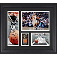 Manu Ginobili San Antonio Spurs Framed 15" x 17" Collage with a Piece of Team-Used Ball