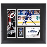 Nikita Kucherov Tampa Bay Lightning Framed 15" x 17" Player Collage with a Piece of Game-Used Puck