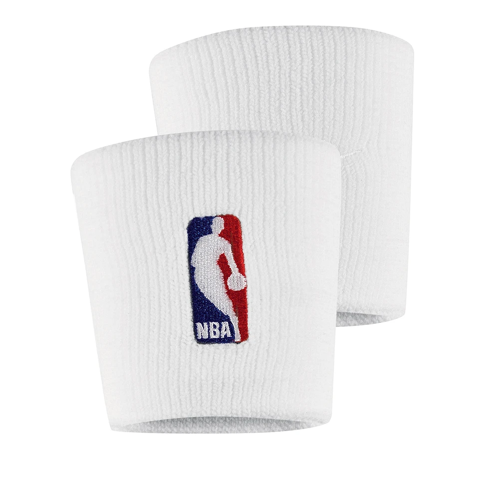 Nike White NBA Wristbands