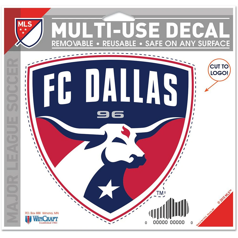 WinCraft FC Dallas 4.5" x 5.75" Multi-Use Cut to Logo Decal