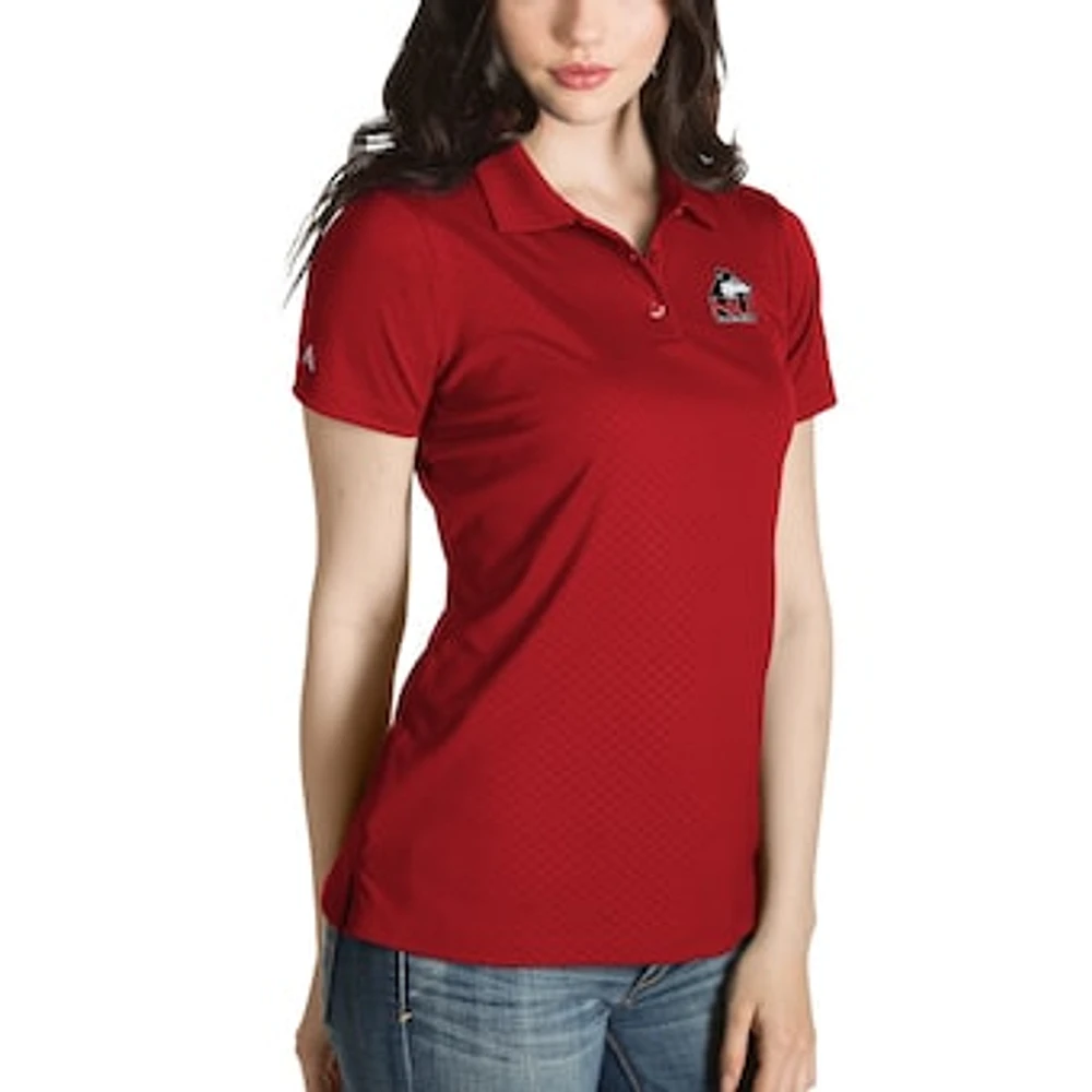 Women's Antigua Red Northern Illinois Huskies Desert Dry Inspire Polo