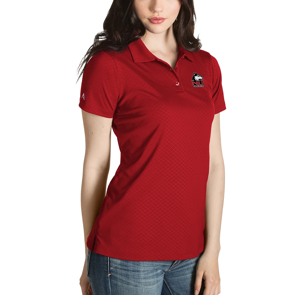 Women's Antigua Red Northern Illinois Huskies Desert Dry Inspire Polo