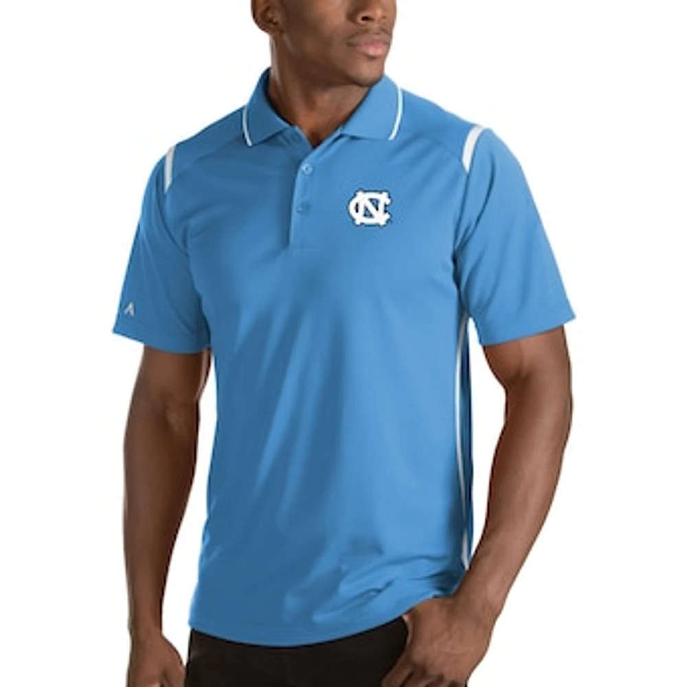 Men's Antigua Blue North Carolina Tar Heels Collegiate Merit Desert Dry X-tra Lite Polo