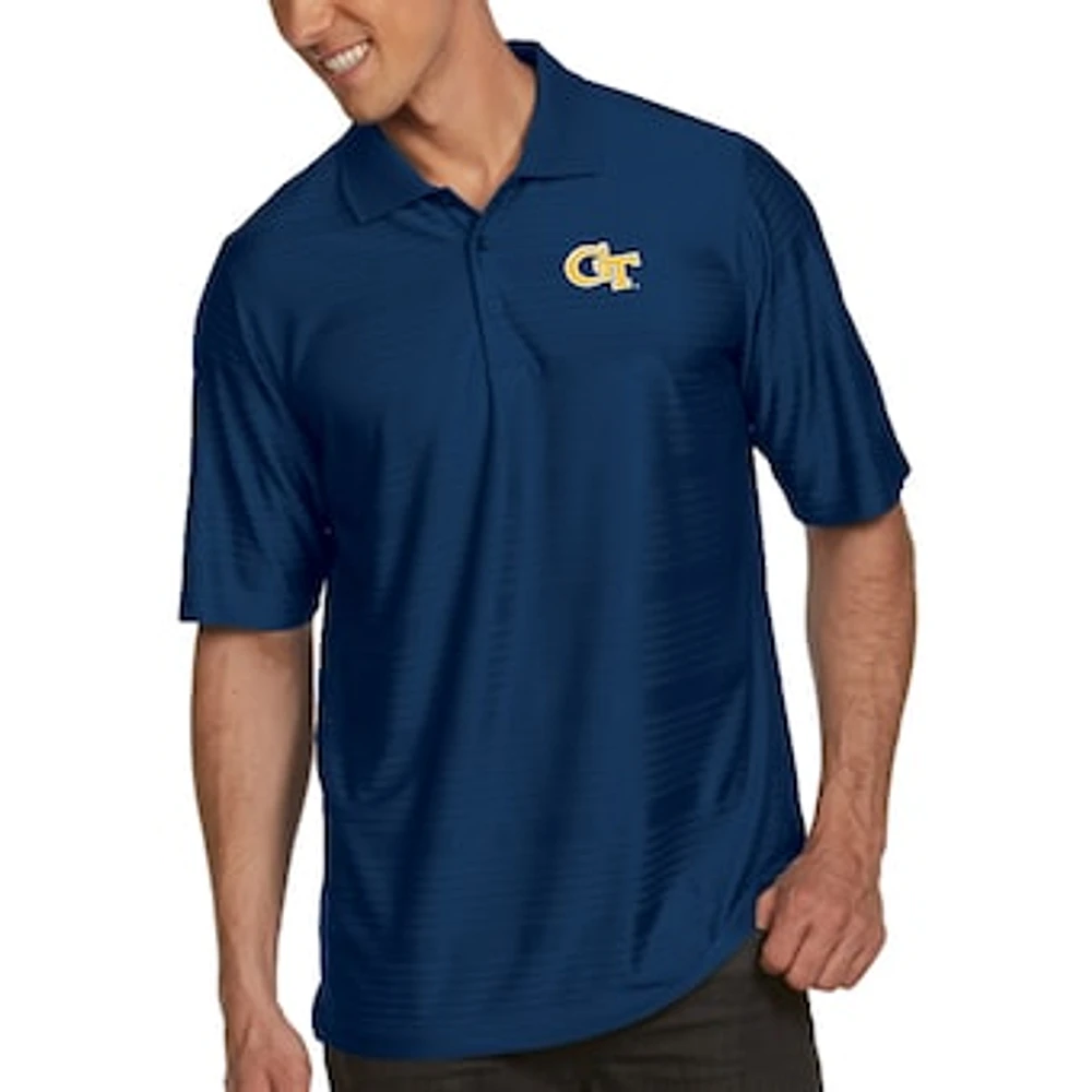 Men's Antigua Navy Georgia Tech Yellow Jackets Collegiate Illusion Desert Dry X-tra Lite Polo