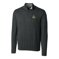 Men's Cutter & Buck Heather Charcoal East Carolina Pirates Big Tall Lakemont Half-Zip Jacket