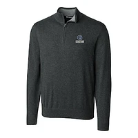 Men's Cutter & Buck Heather Charcoal Georgetown Hoyas Big & Tall Lakemont Half-Zip Jacket