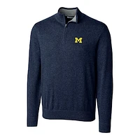 Men's Cutter & Buck Navy Michigan Wolverines Big & Tall Lakemont Half-Zip Jacket