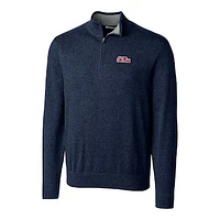 Men's Cutter & Buck Navy Ole Miss Rebels Big & Tall Lakemont Half-Zip Jacket
