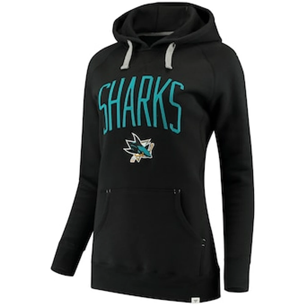 Women's Fanatics Black San Jose Sharks Indestructible Pullover Hoodie