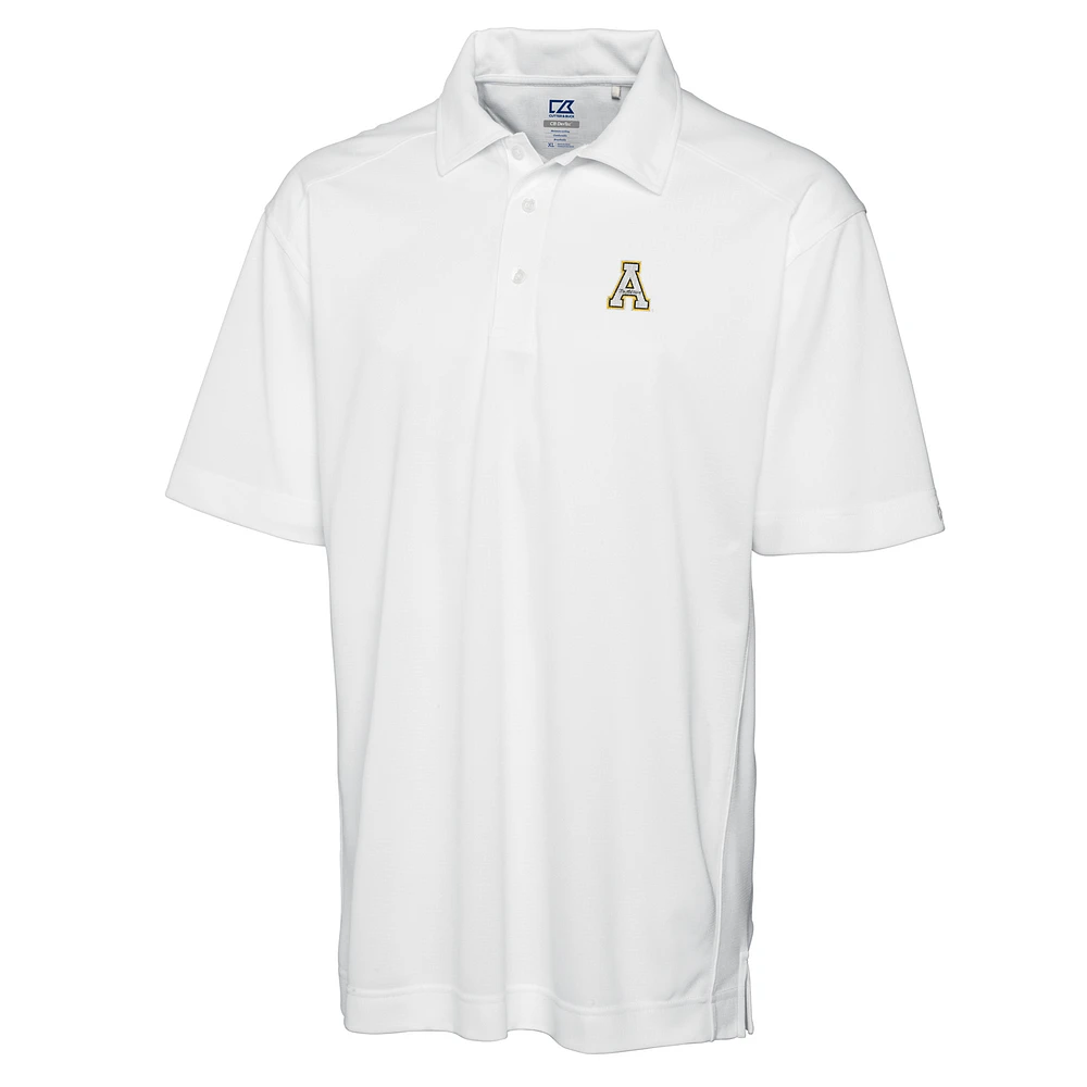 Men's Cutter & Buck White Appalachian State Mountaineers Big & Tall DryTec Genre Polo
