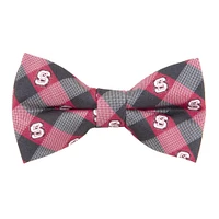 Men's Red NC State Wolfpack Check Bow Tie