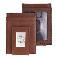 Brown Penn State Nittany Lions Leather Front Pocket Wallet