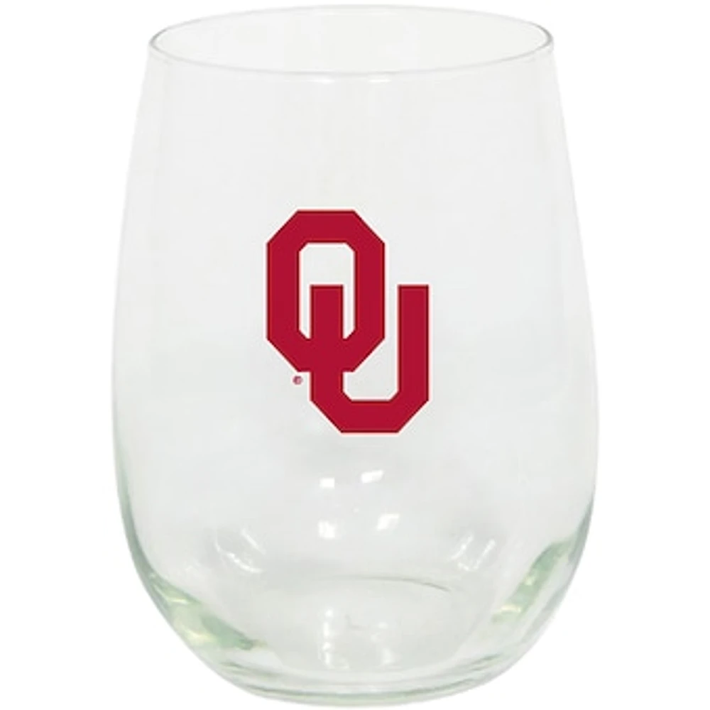 Oklahoma Sooners 15oz. Stemless Wine Glass