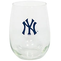 New York Yankees 15oz. Stemless Wine Glass