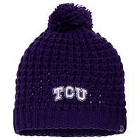 Women's Top of the World Purple TCU Horned Frogs Slouch Pom Knit Beanie