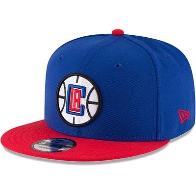 Men's New Era Royal/Red LA Clippers 2-Tone Original Fit 9FIFTY Adjustable Snapback Hat