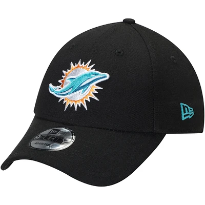 Men's New Era Black Miami Dolphins The League 9FORTY Adjustable Hat