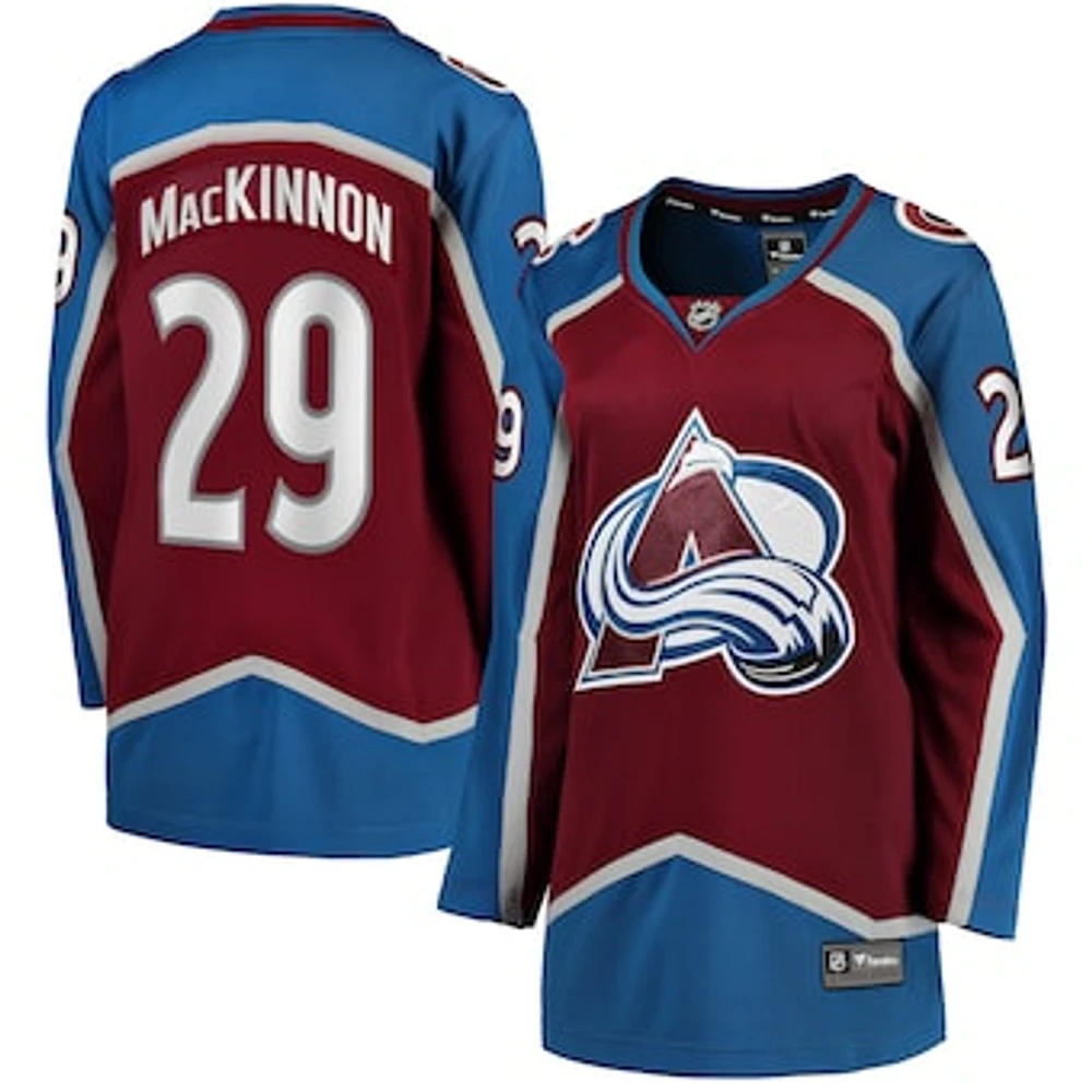 Women's Fanatics Nathan MacKinnon Maroon Home Breakaway Player Jersey