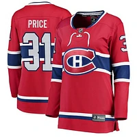 Women's Fanatics Carey Price Red Montreal Canadiens Home Breakaway Player Jersey