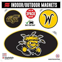 Wichita State Shockers Indoor & Outdoor 3-Pack Magnet Set