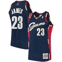 Men's Mitchell & Ness LeBron James Navy Cleveland Cavaliers Hardwood Classics Swingman Jersey