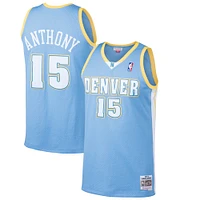 Men's Mitchell & Ness Carmelo Anthony Light Blue Denver Nuggets Hardwood Classics Swingman Jersey