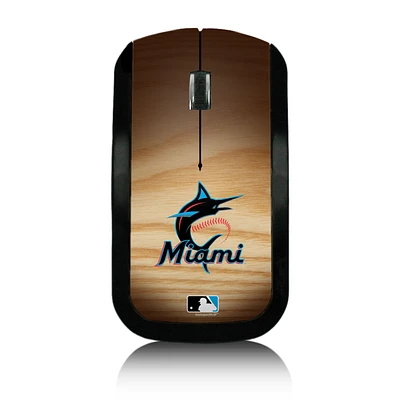 Miami Marlins Wood Print Wireless USB Mouse