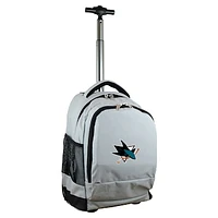 MOJO Gray San Jose Sharks 19'' Premium Wheeled Backpack